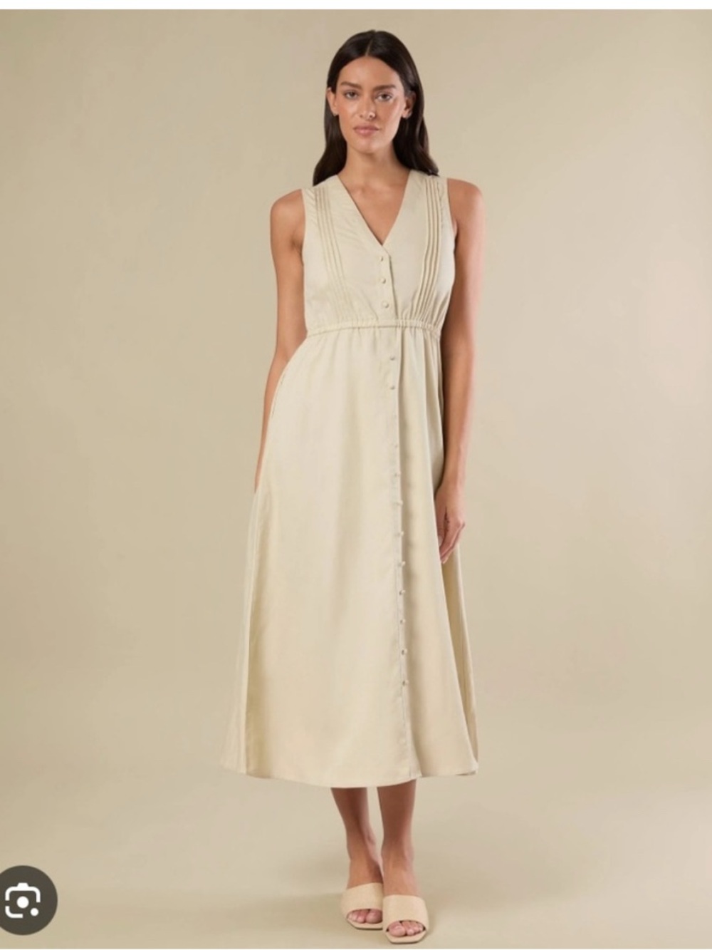 Rachel Parcell Linen Blend Dress Size Medium